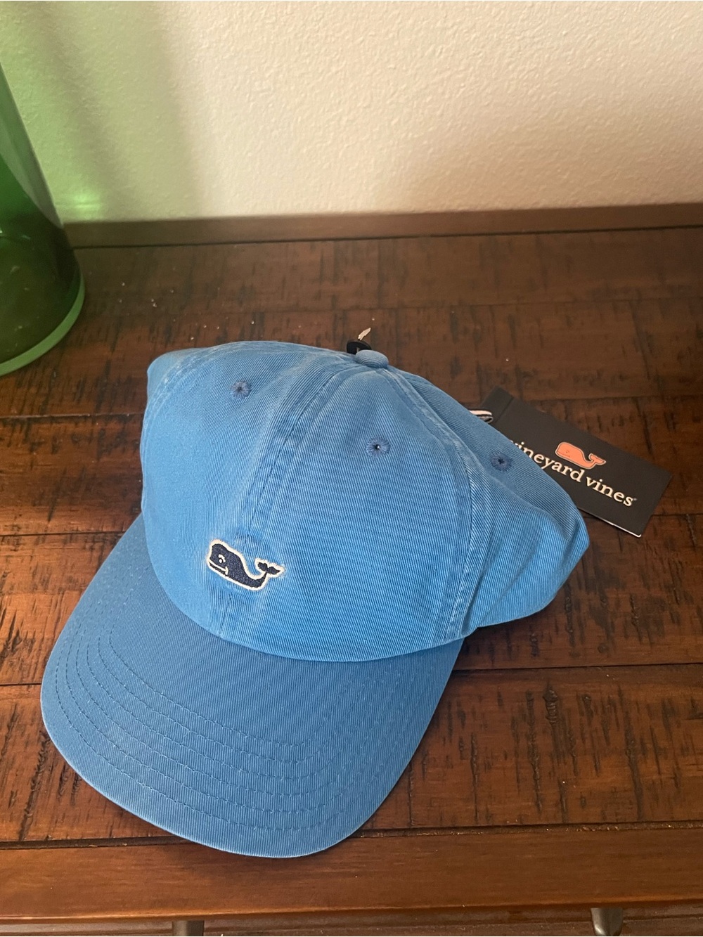 Vineyard Vines Blue Baseball Cap with Embroidered Whale